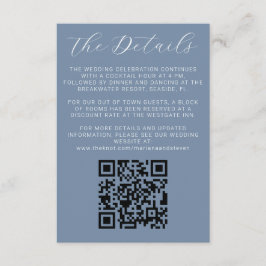 ダスティーモダンブルー結婚式招待状詳細 エンクロージャーカード