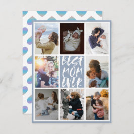 ダスティーモダンブルー8フォトコラージュ最高のママ