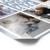 ダスティーモダンブルー8フォトコラージュ最高のママ フォトプリント            (角)