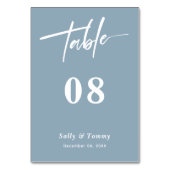 ダスティーモダンブ結婚ルーのテーブル番号 テーブルナンバー (裏面)