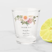 ダスティーローズのウェディングエレガントな花のスクリプトのお礼