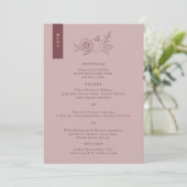 ダスティーローズのカボチャとひまわりの結婚式メニューカード 招待状 (スタンド正面)