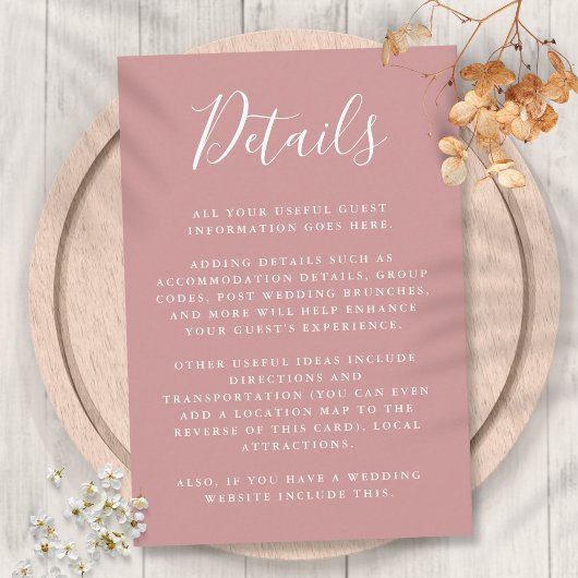 ダスティーローズのスクリプトゲスト情報詳細 エンクロージャーカード