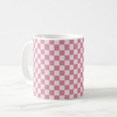 ダスティーローズの市松模様 コーヒーマグカップ (正面左)