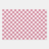 ダスティーローズの市松模様 ラッピングペーパーシート (正面)