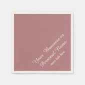 ダスティーローズの無地のナプキン スタンダードカクテルナプキン (正面)