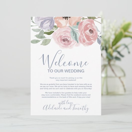 ダスティーローズの花のウェルカムレターと旅程 プログラム (スタンド正面)