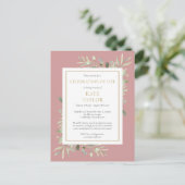 ダスティーローズグリーン 葬儀・追悼式の案内 案内ポストカード (スタンド正面)