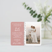 ダスティーローズハートの結婚フォト 招待状 (スタンド正面)