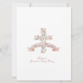 ダスティーローズピンククロス洗礼招待状 招待状 (裏面)