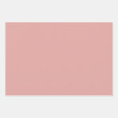 ダスティーローズピンク無地のシンプルな色 ラッピングペーパーシート (正面2)
