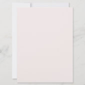 ダスティーローズ＆アイボリー フラワー 大きな ブライダルシャワーの招待状 招待状 (裏面)