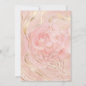 ダスティーローズ＆ゴールドのウェディング招待状 招待状 (裏面)