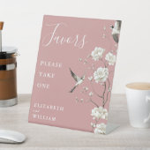 ダスティーローズ シノワズリー フラワーフェイバーズ ウェディング 台座サイン (インサイチュ)