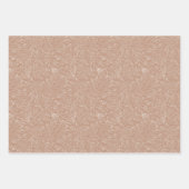 ダスティーローズ ディープピンク 白い花 エレガント おしゃれ ラッピングペーパーシート (正面2)