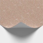 ダスティーローズ ディープピンク 白い花 ブライダルシャワー ラッピングペーパー (角)