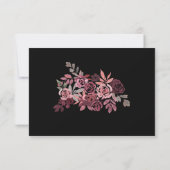 ダスティーローズ バーガンディー 結婚式 出席・欠席 返信 招待状 (裏面)