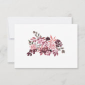 ダスティーローズ バーガンディー 結婚式 出席・欠席 返信 招待状 (裏面)