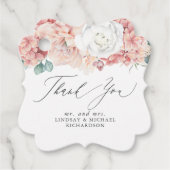 ダスティーローズ ピーチ フラワーズ エレガント サンクス フェイバータグ (正面)