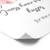 ダスティーローズ フラワーのキスがいくつも ブライダルシャワー ポスター (角)