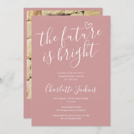 ダスティーローズ ブライトフューチャー フォト 卒業パーティー 招待状