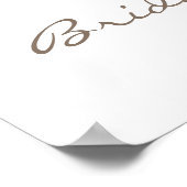 ダスティーローズ ブラッシュピンク ホワイト ヴィンテージ ブライダルシャワー ポスター (角)