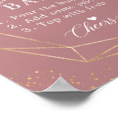 ダスティーローズ ブラッシュ ブライダルシャワー モモサバー サイン (角)