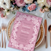 ダスティーローズ ボタニカル フラワーの結婚式 招待状