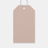 ダスティーローズ ミニマル ウェディング サンクス | エレガント ギフトタグ (裏面)