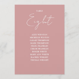 ダスティーローズ モダン シーティングチャート テーブルナンバー