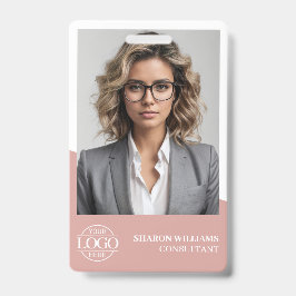 ダスティーローズ モダン 個人写真 ロゴ バッジ