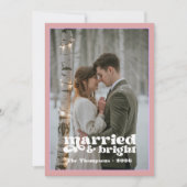 ダスティーローズ＆モーブの新婚夫婦のクリスマス シーズンカード (正面)