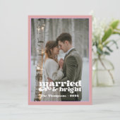 ダスティーローズ＆モーブの新婚夫婦のクリスマス シーズンカード (スタンド正面)