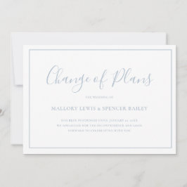 ダスティー伝統的ブルーエレガントな結婚式 セーブザデート