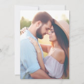 ダスティー婚約したブルー婚約パーティ写真 招待状 (裏面)