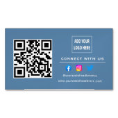 ダスティー後を追ブルスキャンでQrコードに接続 マグネット名刺 (正面)