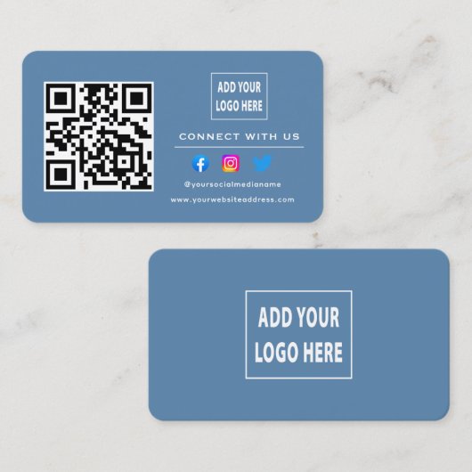 ダスティー後を追ブルスキャンでQrコードに接続 名刺 (正面/裏面)