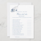 ダスティー新郎新婦トリビアブライダルシャワーゲームカード 案内状 (正面)