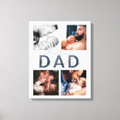 ダスティー最高のブルーパパEver 4 Photo 1st Father's Day キャンバスプリント (正面)