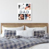 ダスティー最高のブルーパパEver 4 Photo 1st Father's Day キャンバスプリント (インサイチュ (寝室))