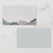 ダスティー空白のブルー金ゴールドインクデザイン独自の作成 名刺 (正面/裏面)