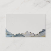 ダスティー空白のブルー金ゴールドインクデザイン独自の作成 名刺 (正面)