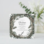 ダスティー素朴ウィンターリースクリスマスパーティー 招待状 (スタンド正面)