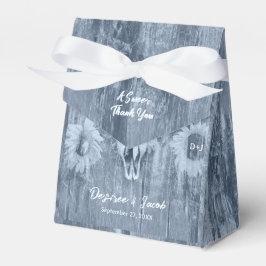 ダスティー素朴ブルーカントリーサンフラワーズブルスカル フェイバーボックス