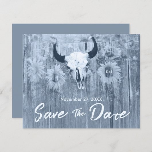 ダスティー素朴ブルーサンフラワーズブルスカル予算 (正面/裏面)