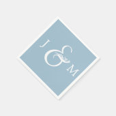 ダスティー素朴ブルーズ結婚カクテルナプキン スタンダードカクテルナプキン (角)