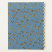 ダスティー素朴ブルーブ葉ローンモノグラムのズ プランナー手帳 (裏面)