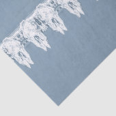 ダスティー素朴ブルーホワイトウエスタンブルスカルパターン 薄葉紙 (詳細)