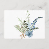 ダスティー素朴ブルーワイルドフラワーズ&デイジー詳細 エンクロージャーカード (裏面)