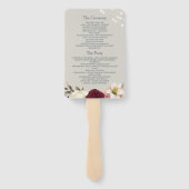 ダスティー素朴ブルー結婚式 プログラムファン ハンドファン (裏面)